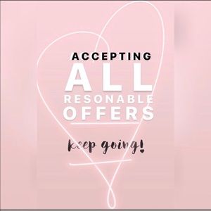 Accepting all reasonable offers!!!!!!! ❤️